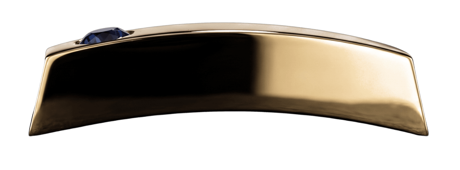 Lingot LYNGOT — or 18 carats serti d'un saphir bleu, pièce de joaillerie d'exception